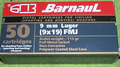 BARNAUL 9 mm Luger 